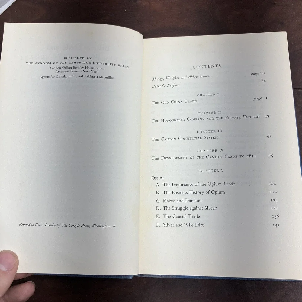 Vintage British Trade and the Opening of China 1800-42 Greenberg 1951 History HC